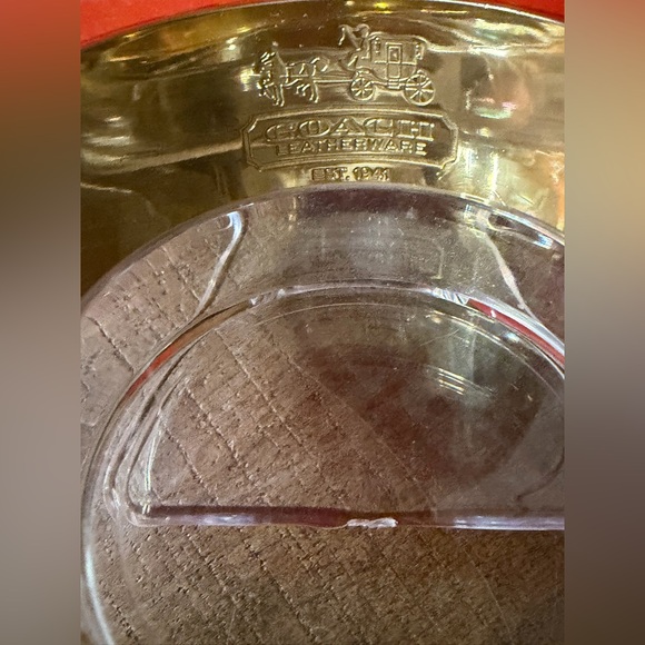 Coach Tattersall Gold Enamel Bangle Cuff Bracelet - Picture 4 of 6